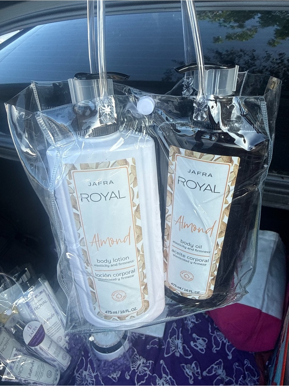 Almond Body Lotion & Body Oil Set - White & Amber